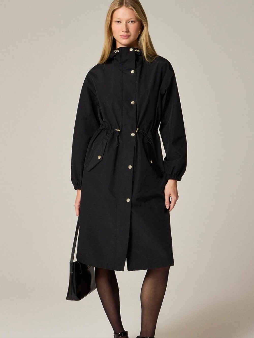J. Crew Perfect Raincoat - black